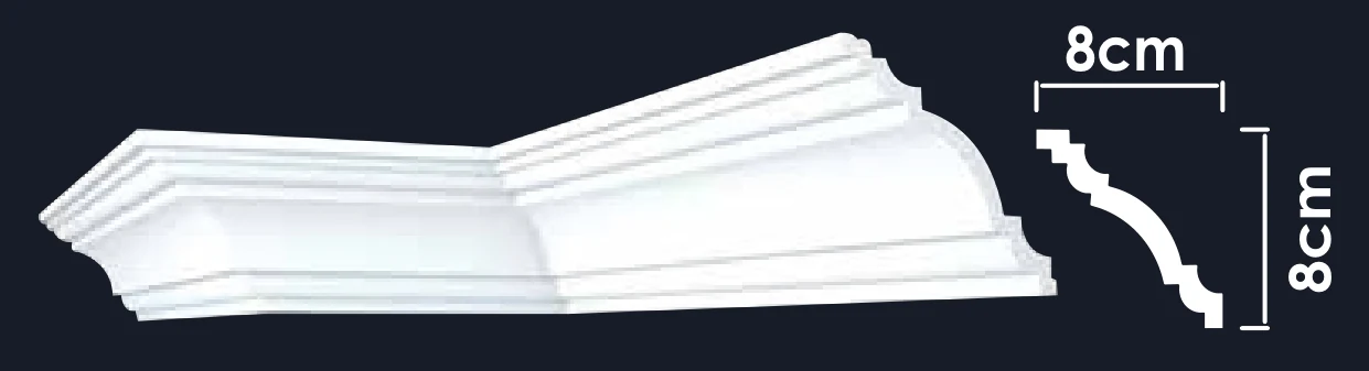 Dakfo A01-080 polystyrene cornice